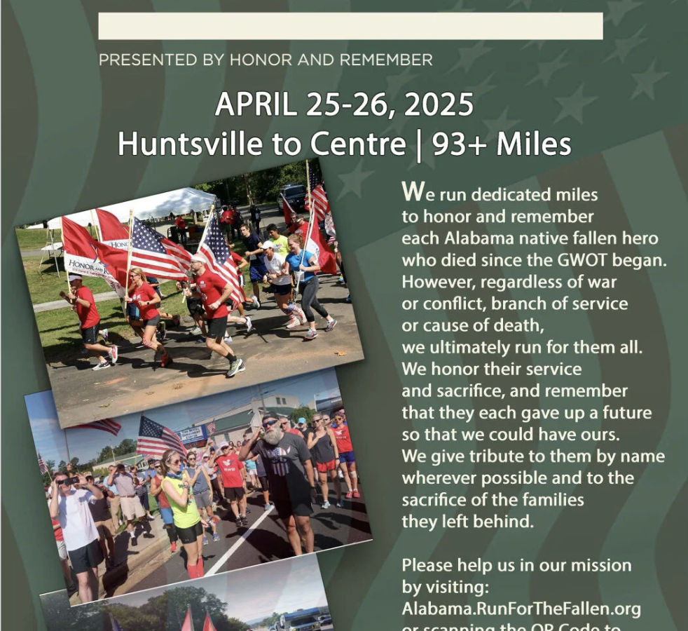 Alabama Run for the Fallen to come through Jackson County